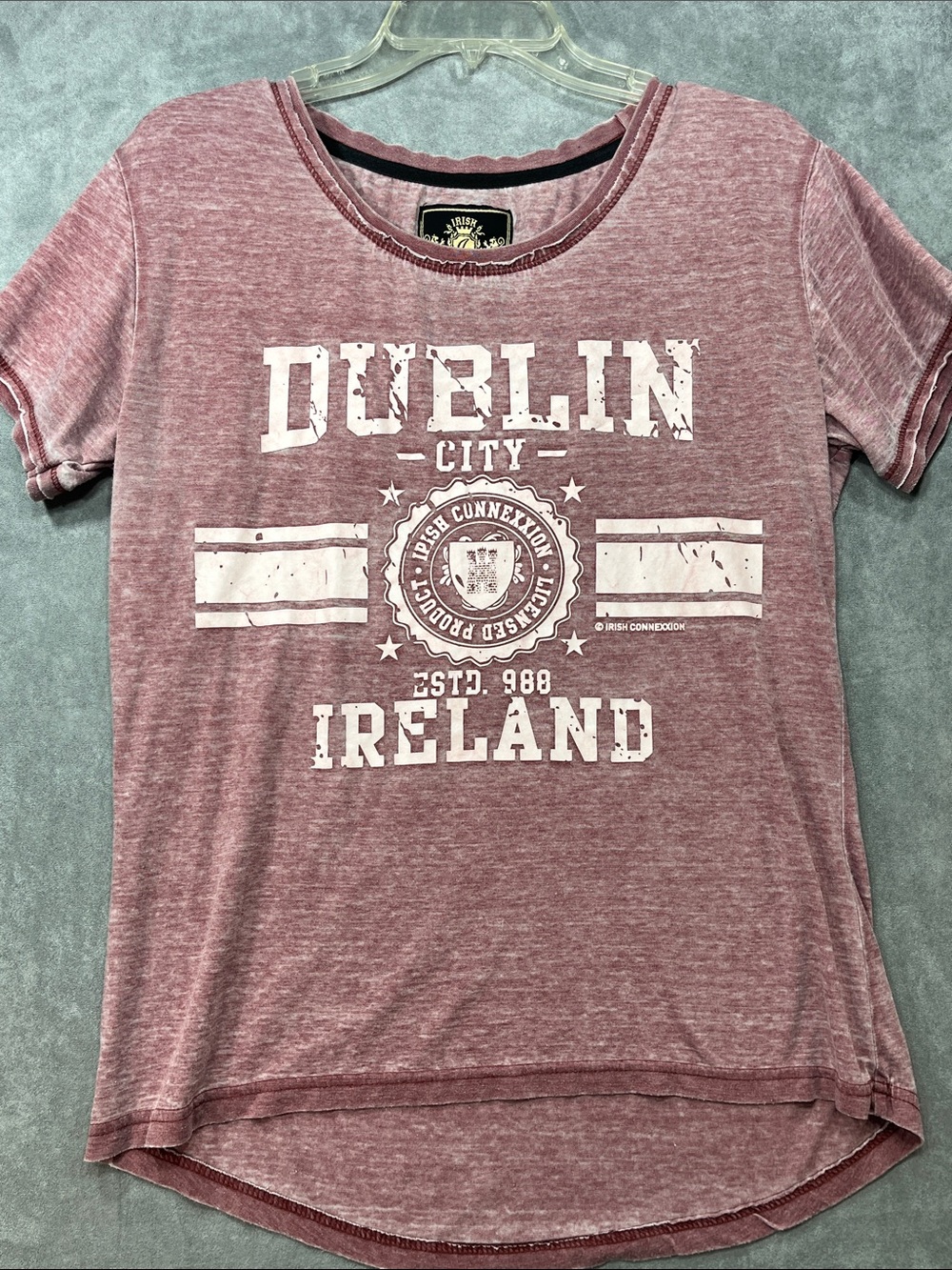 Irish Connexxion Dublin Ireland Acid Wash Graphic Tee Women’s 16